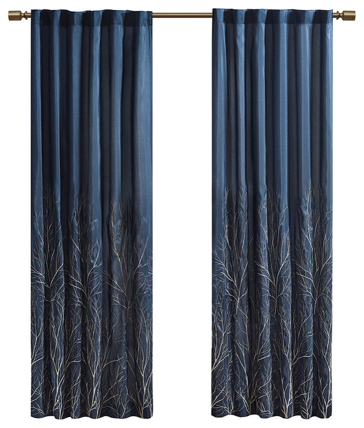 Madison Park Andora Embroidered Faux Silk Window Panel