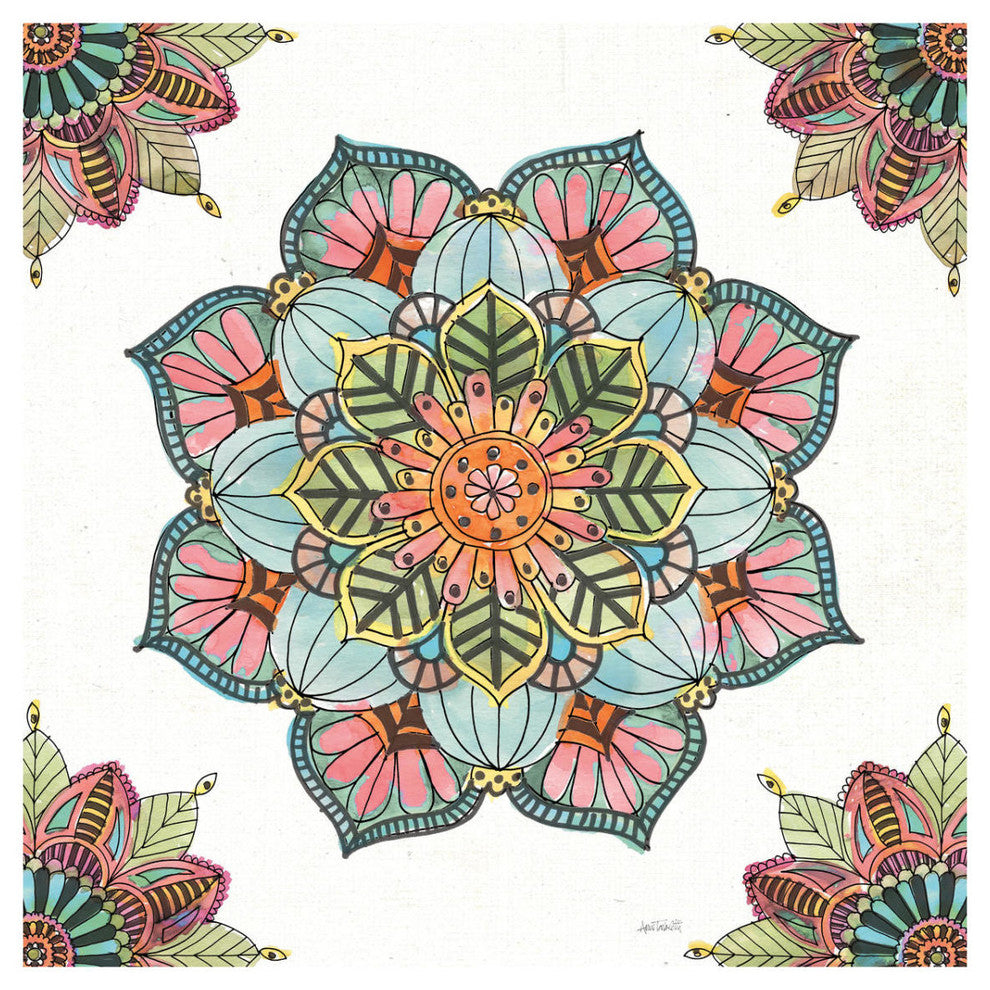 "Mandala Morning V" Digital Paper Print by Anne Tavoletti, 32"x32"