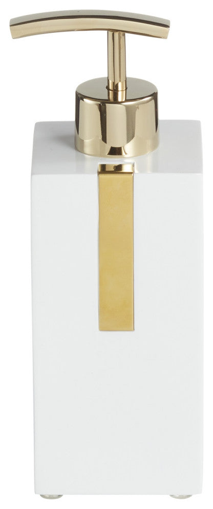 Houston Street White/Brass Lotion Pump