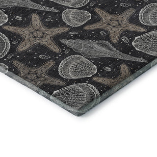 Addison Premium Washable Mayfield AMF183 Black 3' x 5' Rug