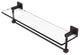 Montero 22" Glass Vanity Shelf with Integrated Towel Bar, Venetian Bronze