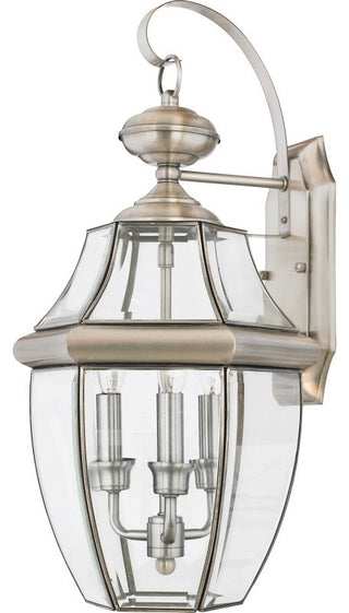 Quoizel NY8318P Three Light Outdoor Wall Lantern Newbury Pewter