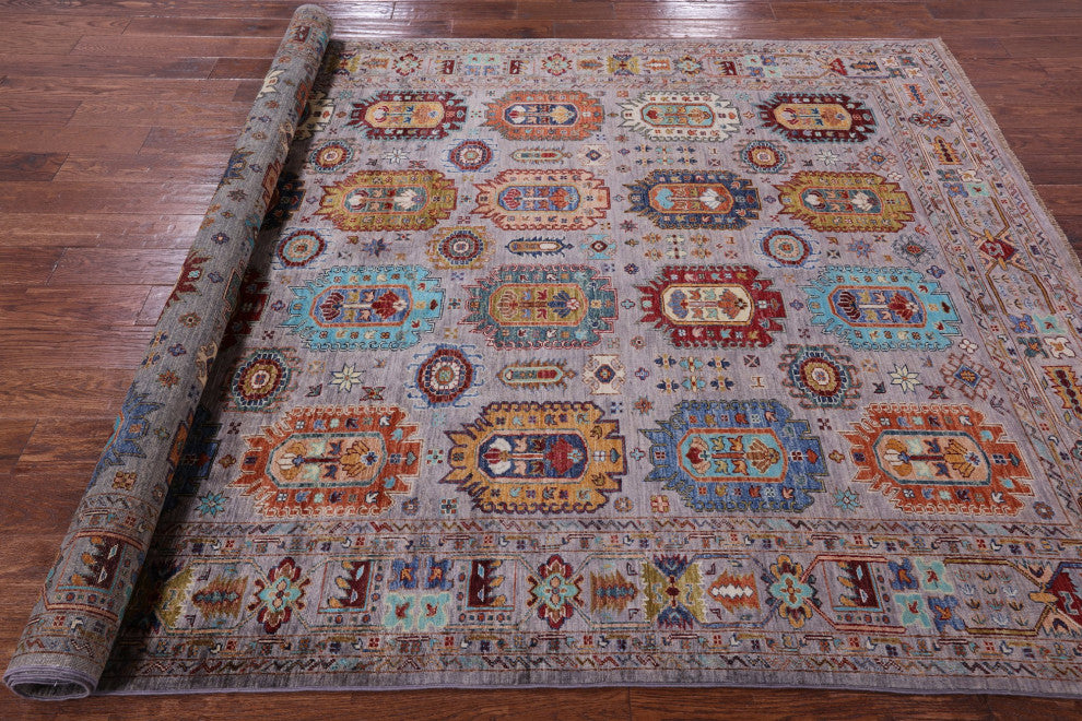 6' 8" X 9' 5" Fine Turkmen Ersari Hand-Knotted Wool Rug - Q12392