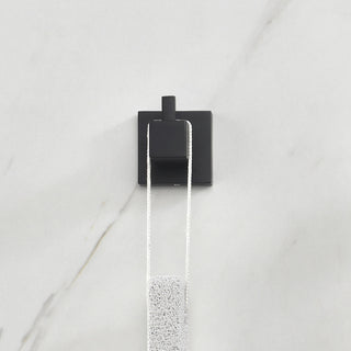 Cube Bathroom Towel & Robe Hook 2 Count, Matte Black
