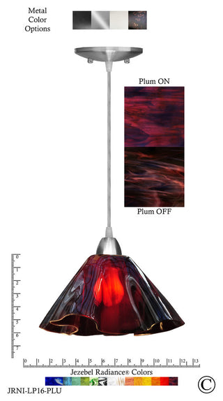 Jezebel Radiance Lily Large Pendant, Plum