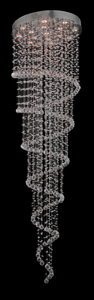 Artistry Lighting Galaxy Spiral Crystal Chandelier, 28x96