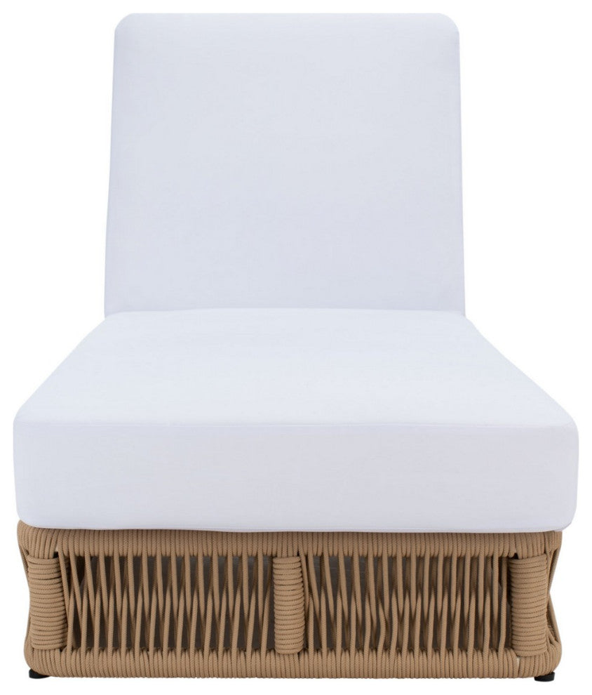 Safavieh Outdoor Gillian Sunlounger Tan / White