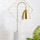 Ana 26" Metal With Marble Base LED Table Lamp, Brass Gold and White