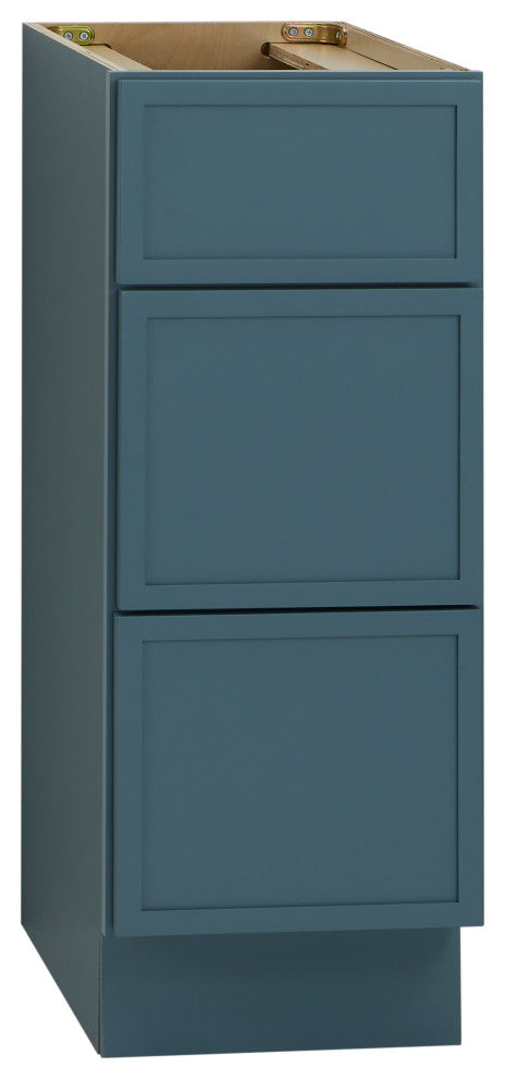 Vanity Art Birch Plywood Single Base Storage Cabinet, Sea Green, 12 Inch (3 Drawers)
