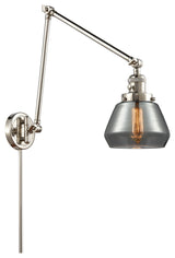 Fulton Swing Arm With Switch, Polished Nickel, Plated Smoke, Plated Smoke