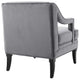 Concur Button Tufted Upholstered Velvet Armchair