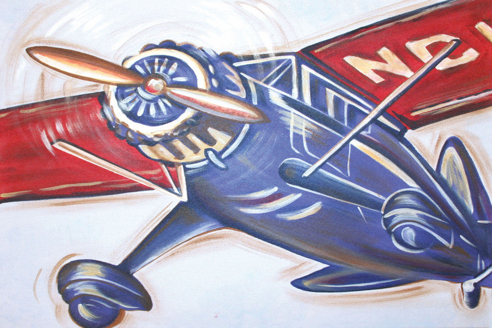 Marmont Hill, "Vintage Flyer" by Reesa Qualia Painting on Wrapped Canvas, 45x30