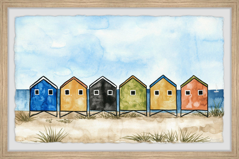 "Smell the Ocean Air" Framed Painting Print, 18x12
