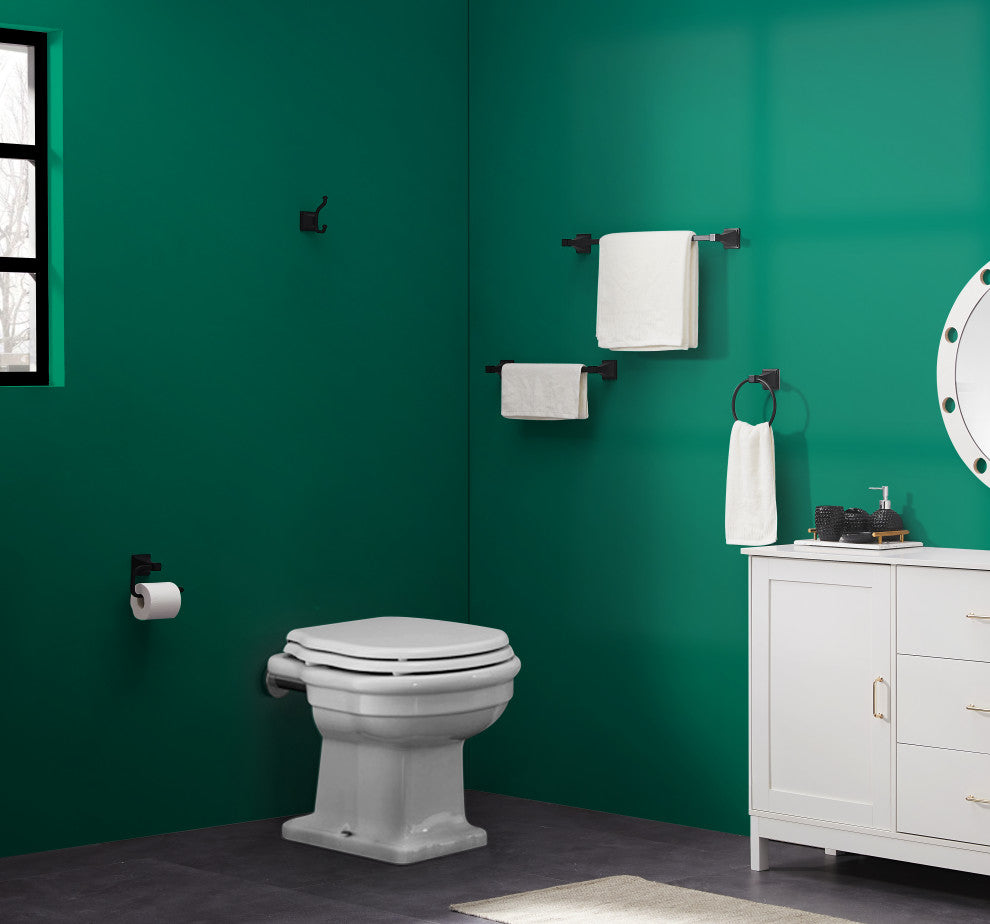 Vanity Art Oil Rubbed Black 5-Piece Bathroom Hardware Set LF35-ORB