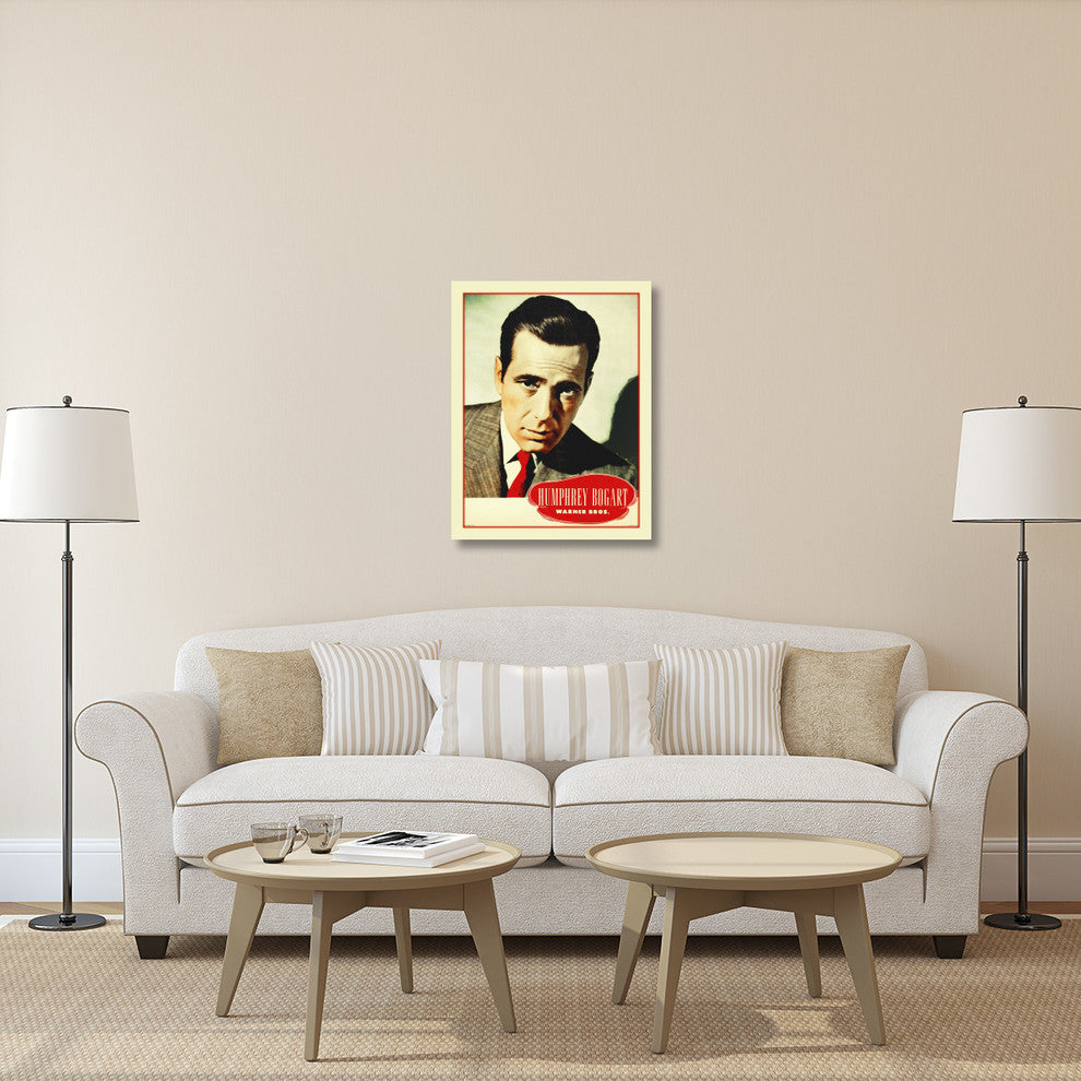 "Bogart" Stretched Canvas Giclee by Hollywood Photo Archive, 28x36"