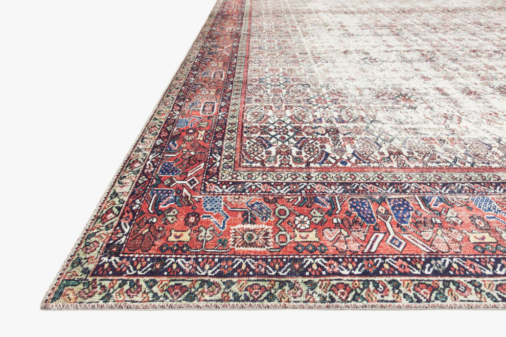 Layla LAY-12 Ivory/Brick, 9'x12'