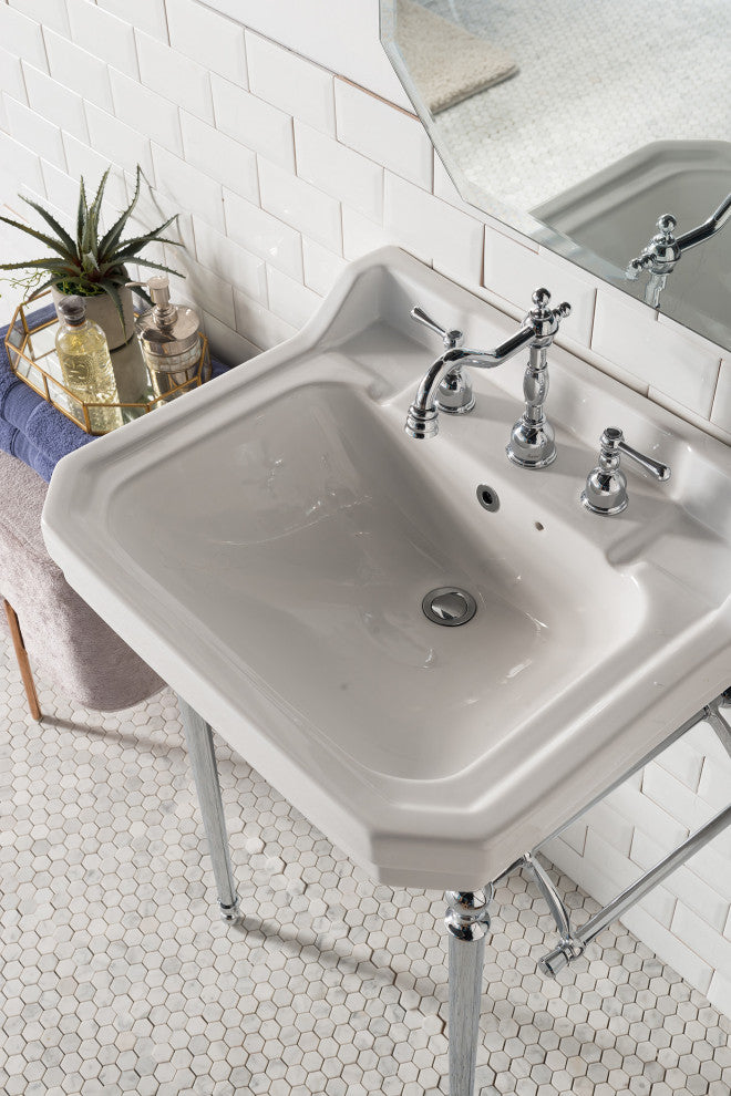 Wellington 24" Single Console Single Sink w/ Chrome Finish Stand