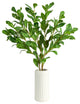 21" Salal Artificial Plant, White Planter