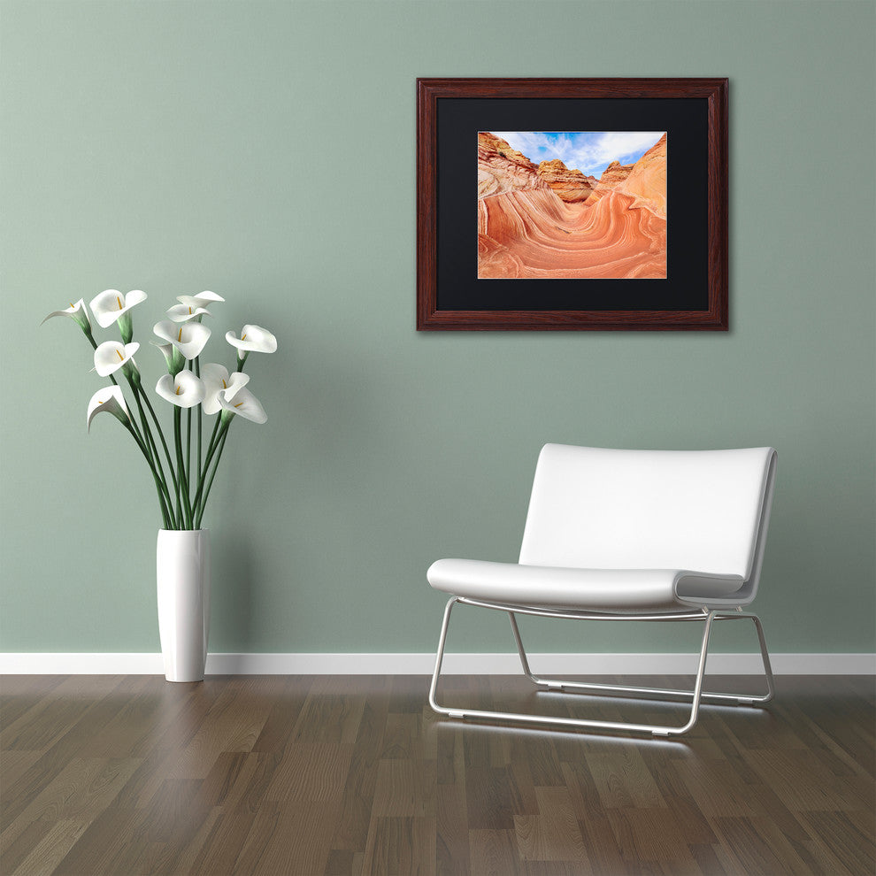 Michael Blanchette ''Trough at The Wave'' Art, Wood Frame, Black Mat, 14x11