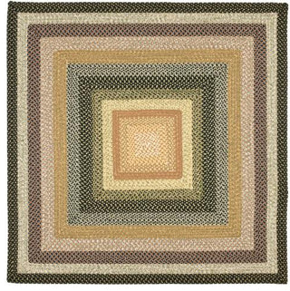 Safavieh Braided BRD308 Rug Machine-Washable, Multi, 7' Square