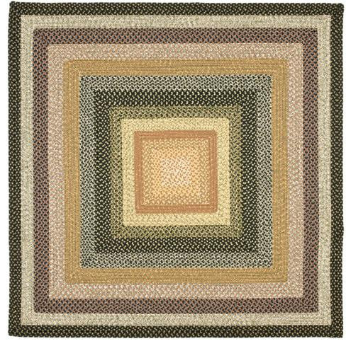 Safavieh Braided BRD308 Rug Machine-Washable, Multi, 7' Square