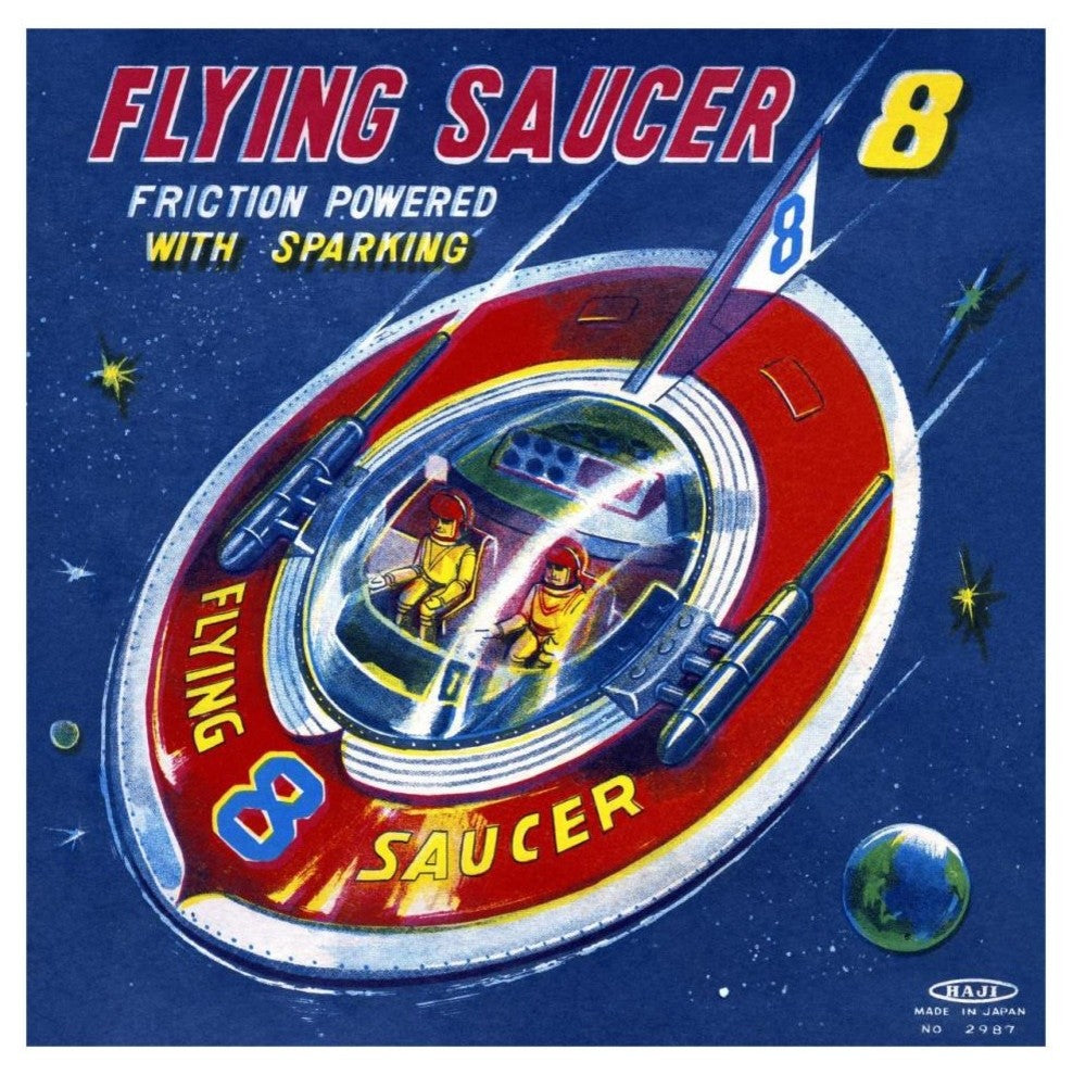 "Flying Saucer 8" Digital Paper Print by Retrorocket, 32"x32"