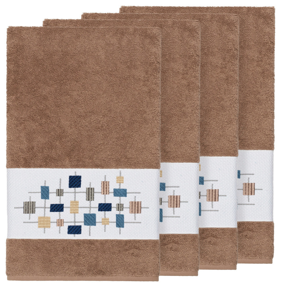 Khloe 4 Piece Embellished Bath Towel Set