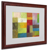 'Abstract Color Panels 4' Matted Framed Canvas Art by Michelle Calkins