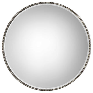 Stefania Beaded Round Mirror