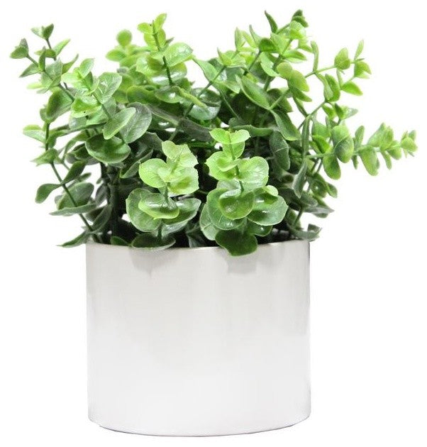 Admired By Nature Artificial Eucalyptus Plant With Ceramic Pot