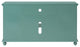 Elegant 2 Door TV Stand, Antique Teal