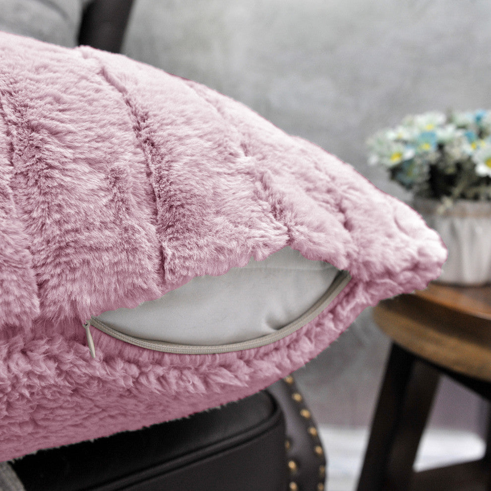 Super Mink Throw Pillow Covers, Set of 4, Polignac, 20''x20''