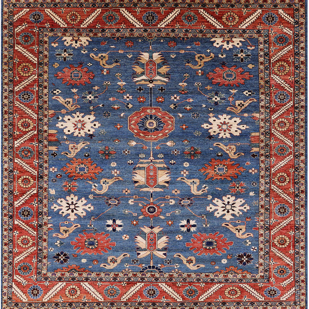 Ahgly Company Indoor Square Mid-Century Modern Area Rugs, 7' Square