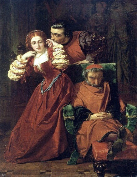 Alfred Elmore Two Gentlemen of Verona, Gallery Wrapped Canvas Print, 21"x28"