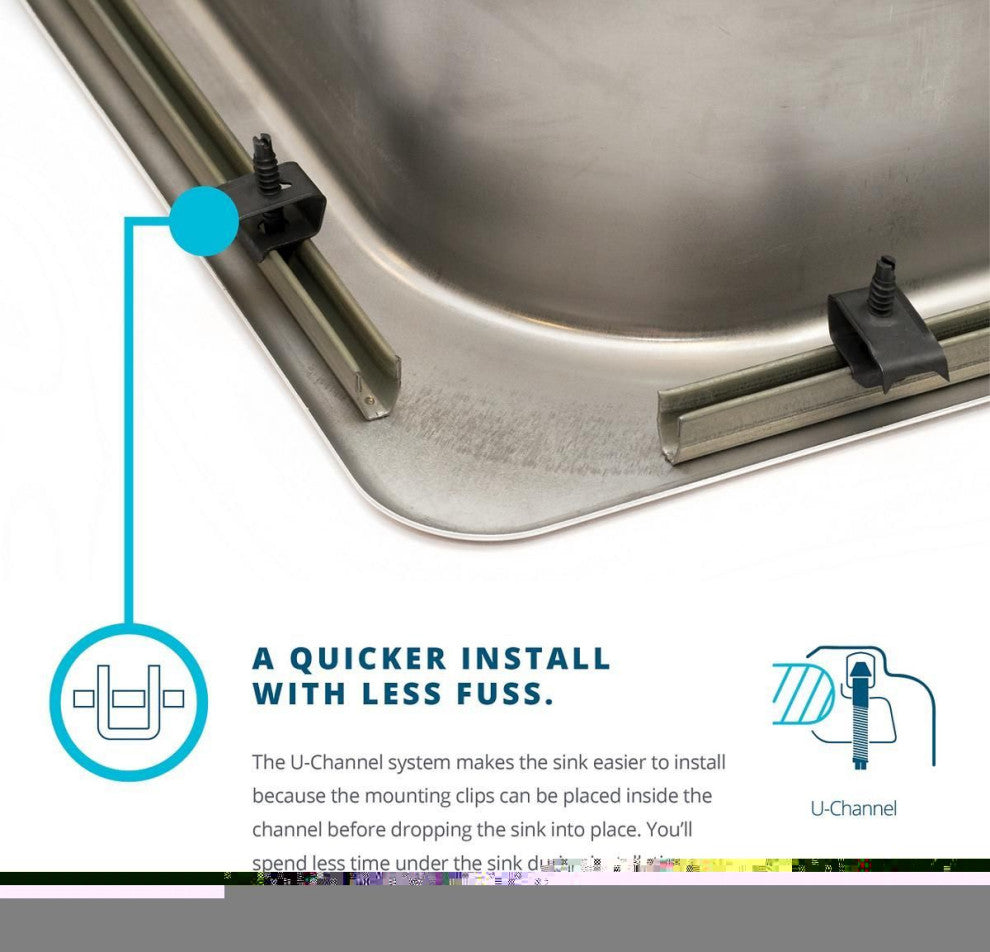 Elkay LRAD171655 Lustertone 17" Drop In Single Basin Stainless - 4 Faucet Holes