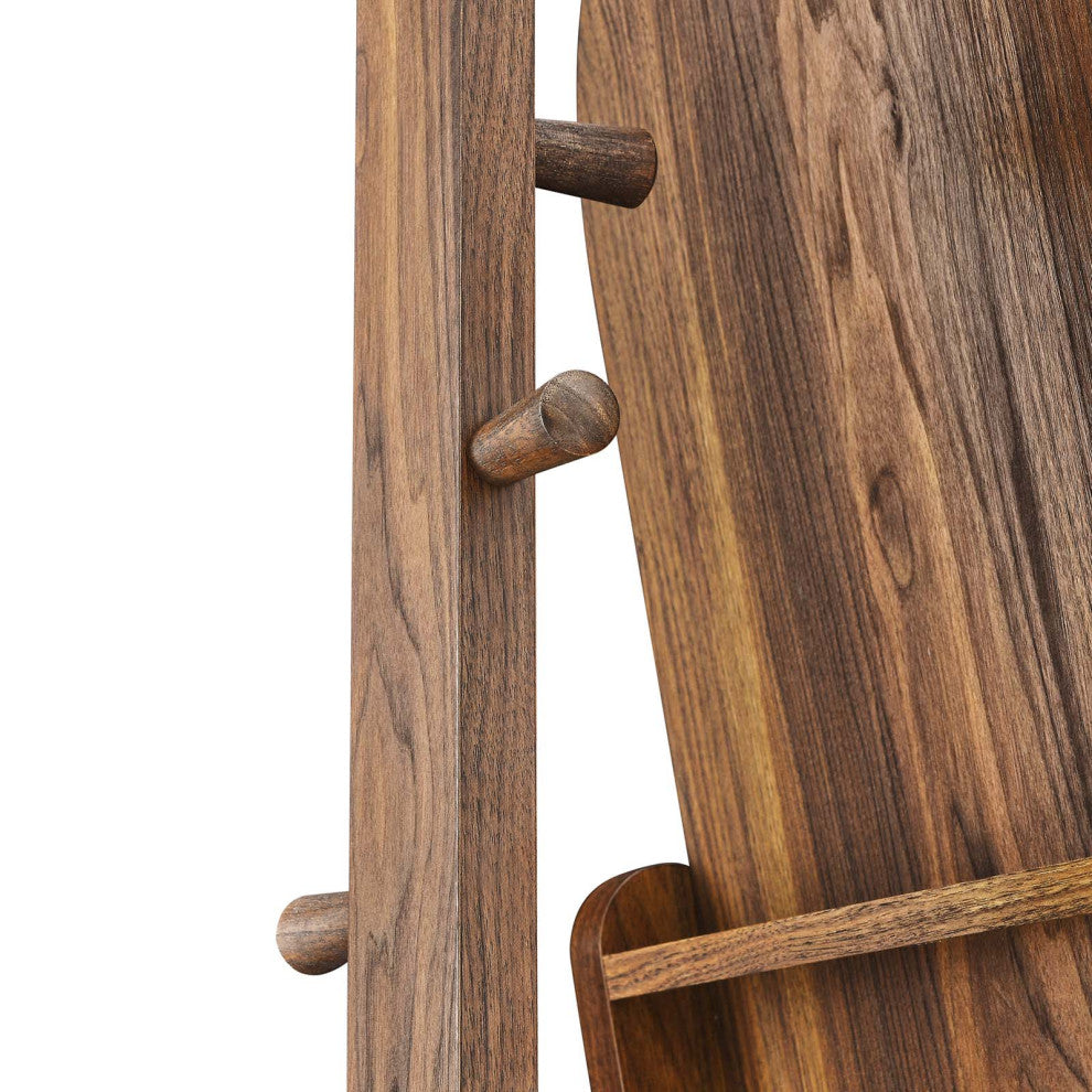 Ascend Standing Mirror, Walnut