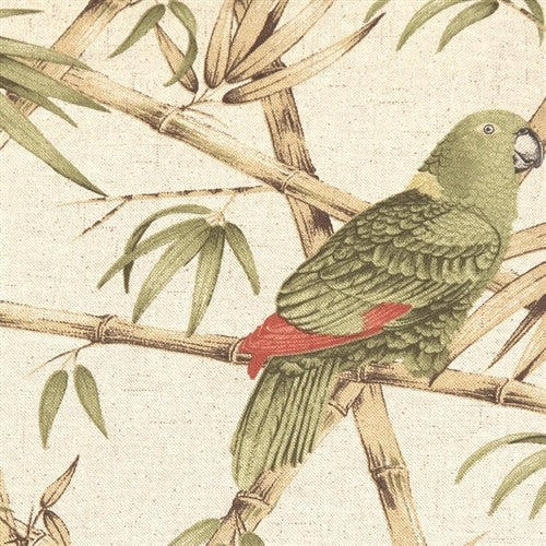 Pillow Decor - Bamboo Parrots 22 x 22 Throw Pillow