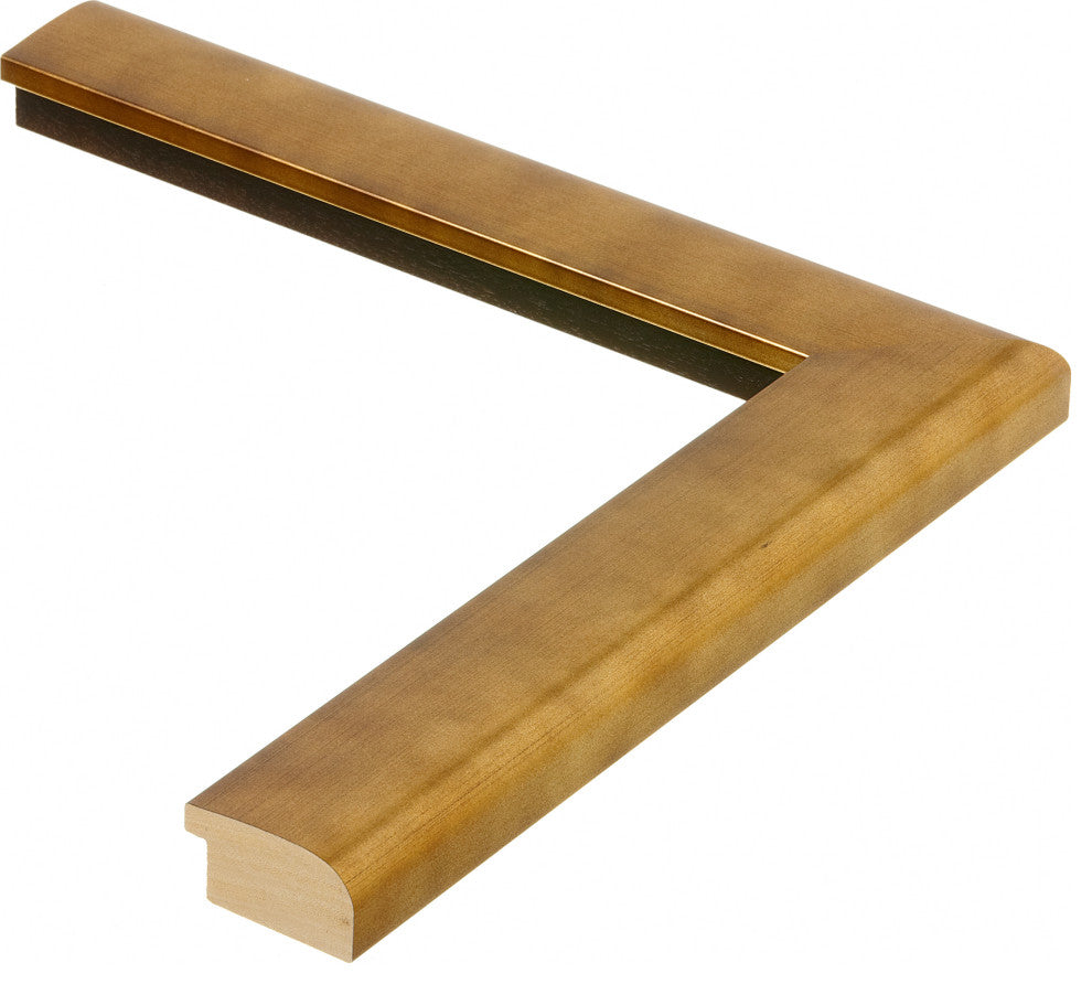 Pale Gold Picture Frame, 2", Easle Back, Contemporary, 5 x 7
