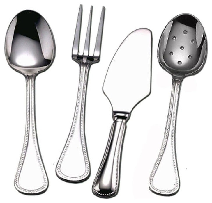 Couzon Le Perle Four Piece Hostess Set, Silver