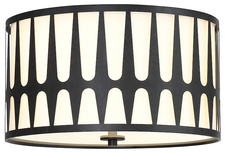 Royston Three Light Ceiling Mount in Black