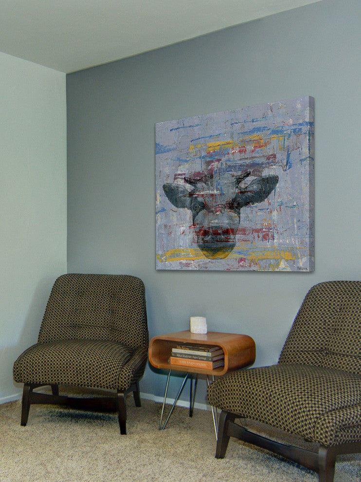 "Hey You" Painting Print on Wrapped Canvas, 32"x32"