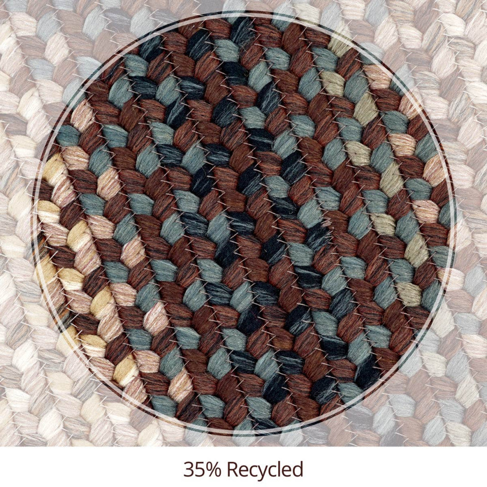 Homespice Decor Driftwood Indoor/Outdoor Braided Rug 20"x30" Oval