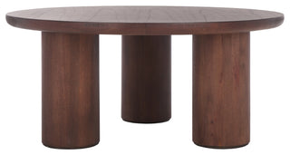 Safavieh Mork 3 Leg Round Coffee Table, Brown