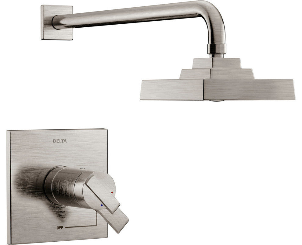 Delta Ara TempAssure 17T Series H2Okinetic Shower Trim, Stainless, T17T267-SS