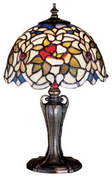 Meyda Lighting 30313 13" High Renaissance Rose Mini Lamp