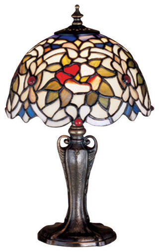 Meyda Lighting 30313 13" High Renaissance Rose Mini Lamp