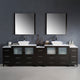Torino 108" Espresso Modern Double Sink Bathroom Vanity -Faucet FFT9162CH