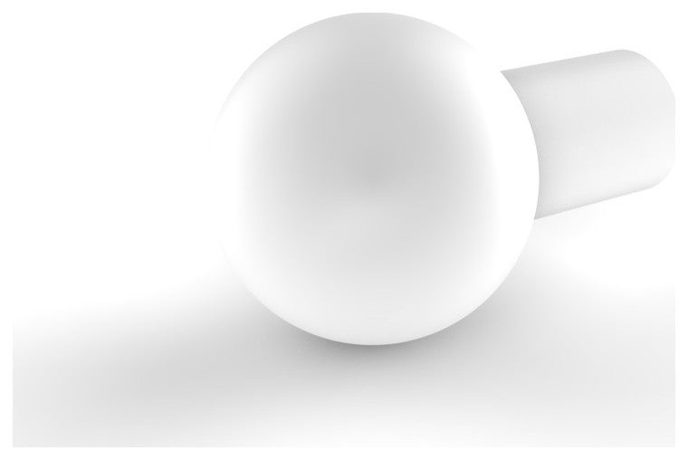 1" Cabinet Knob, Matte White