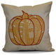 Pumpkin Patch Geometric Print Pillow, Gold, 18"x18"