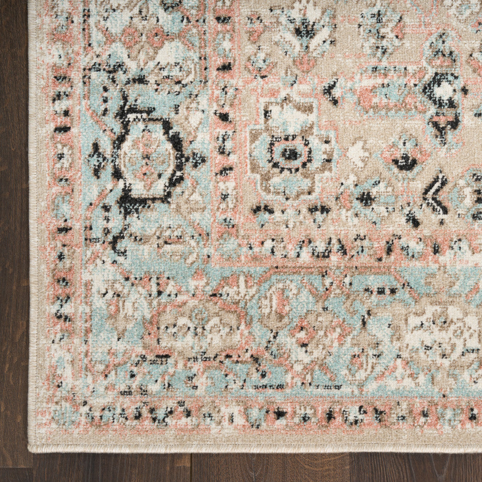 Nourison Washable Decor 9' x 12' Peach Vintage Indoor Rug